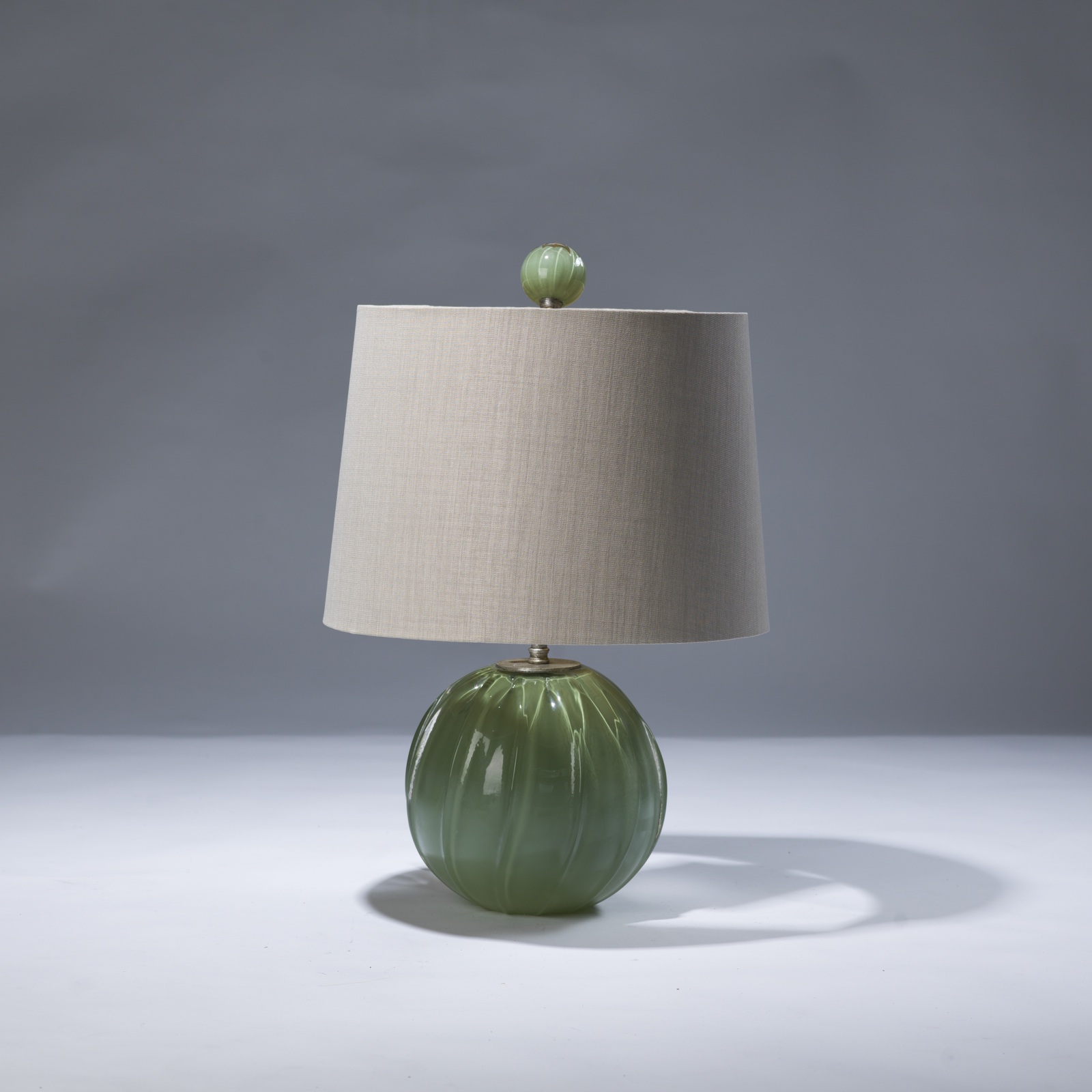 green glass ball lamp