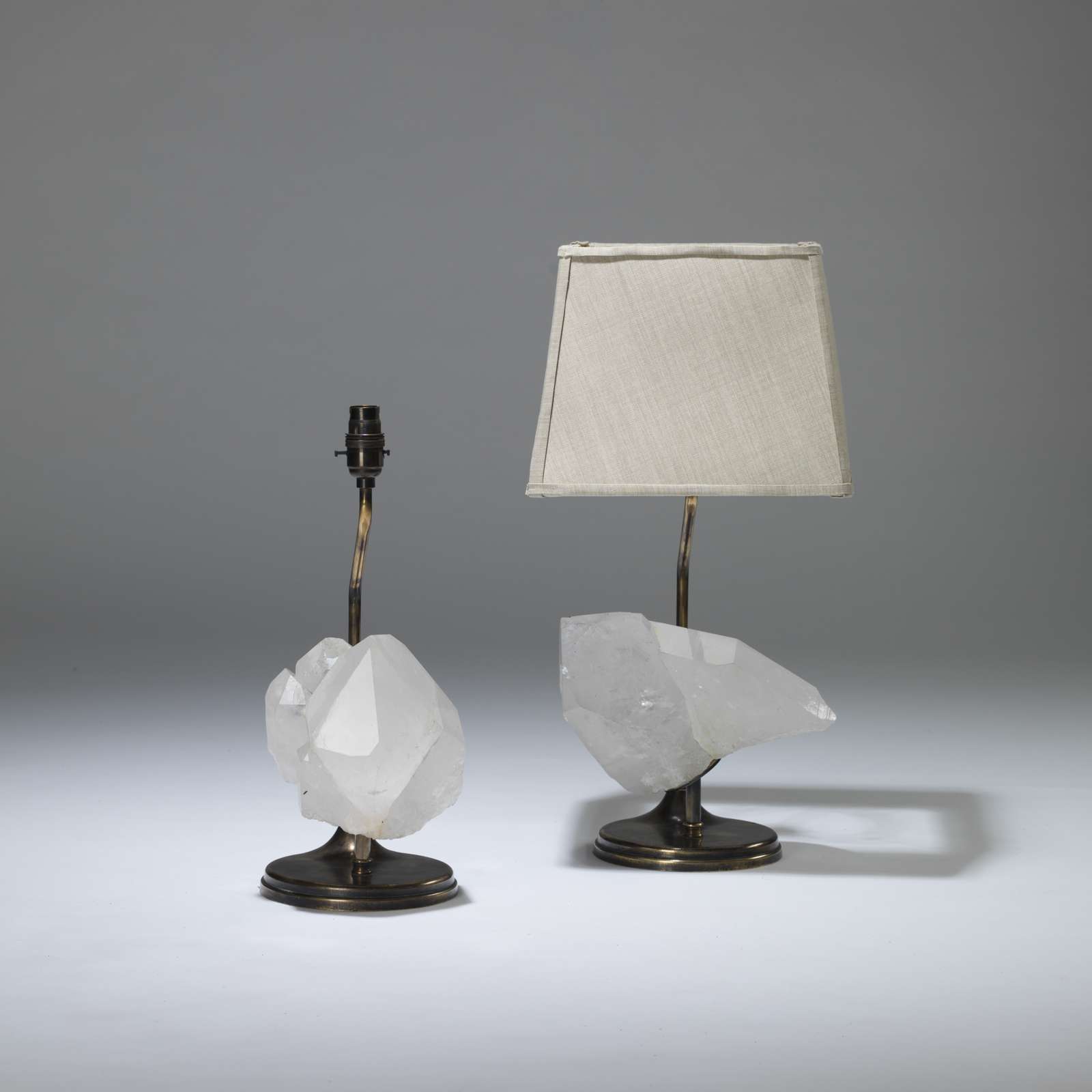 Pair Of Small Rock Crystal Chunk Lamps (T4044) - TYSON - DECORATIVE ...