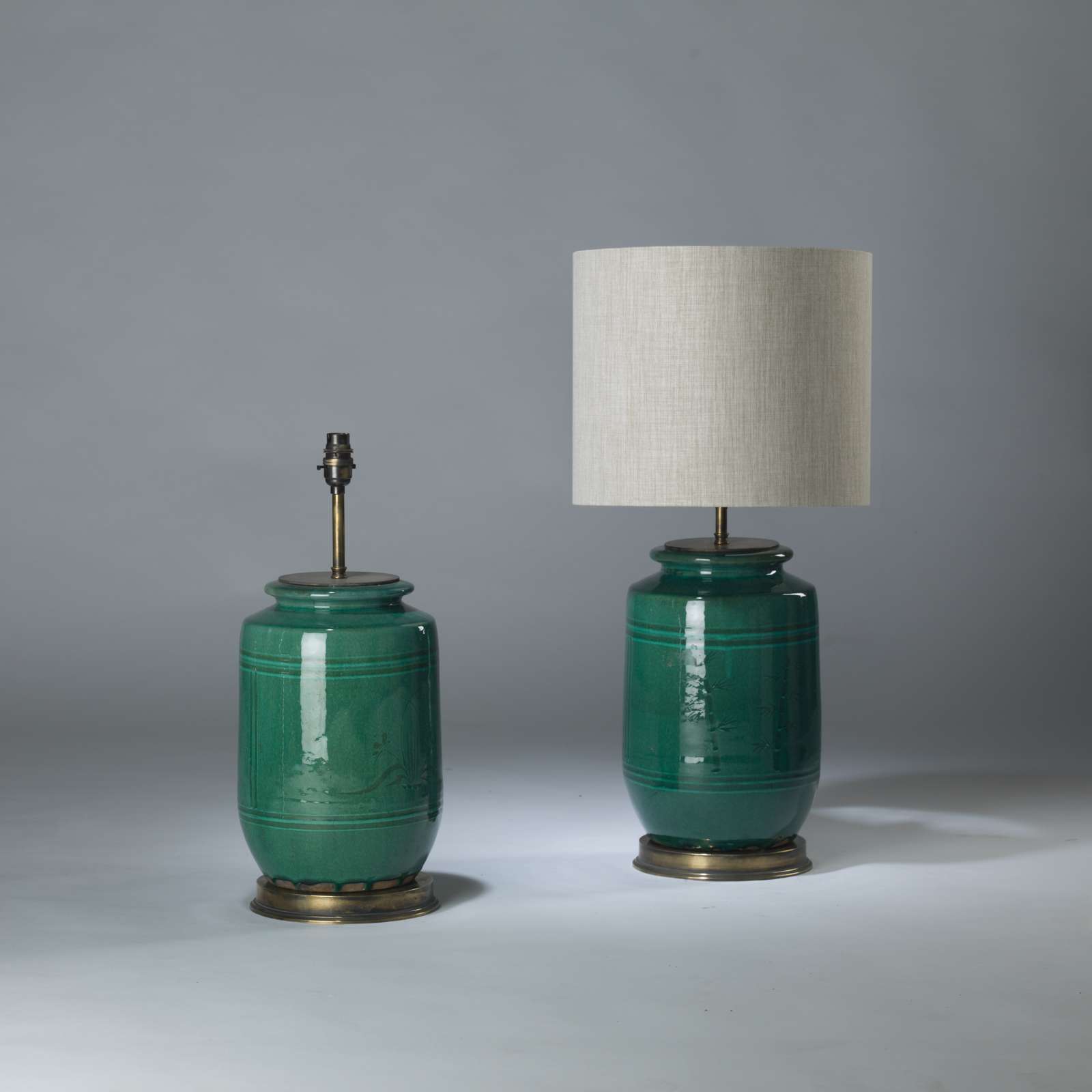 Ceramic bamboo store lamp