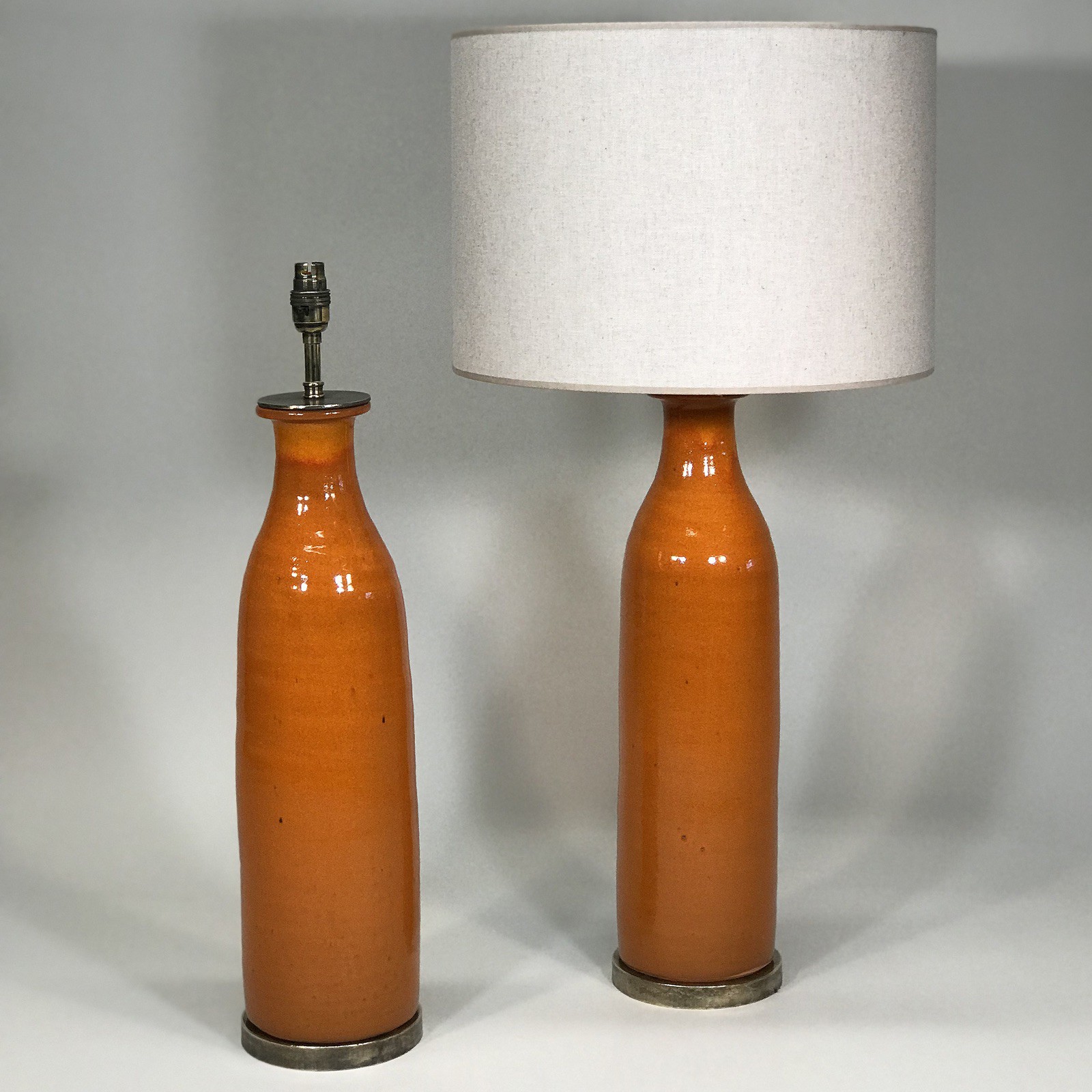 orange ceramic lamp base