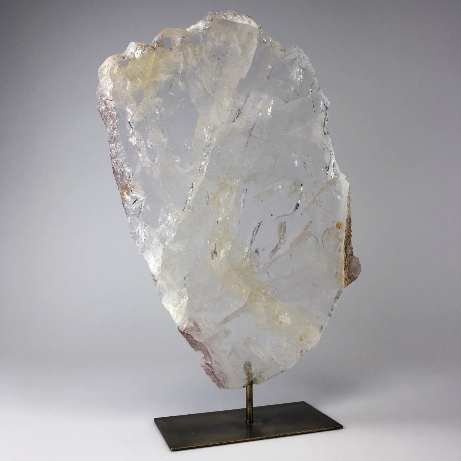 Rock Crystal Mineral On Antique Brass Stand T5696 TYSON DECORATIVE LIGHTING AND BESPOKE 