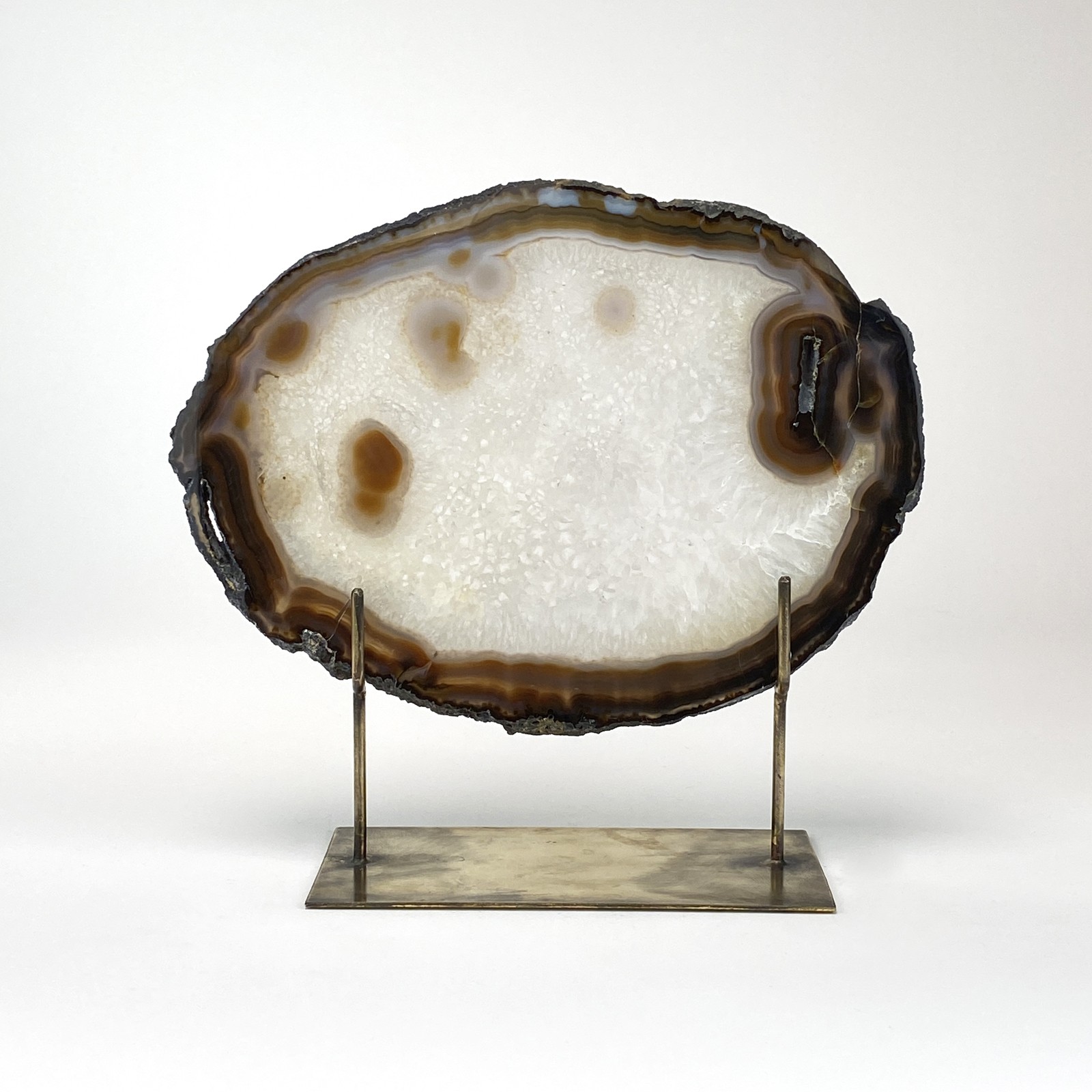 Brown Extra Large Agate on Antique Brass Stand (T6047) - TYSON ...