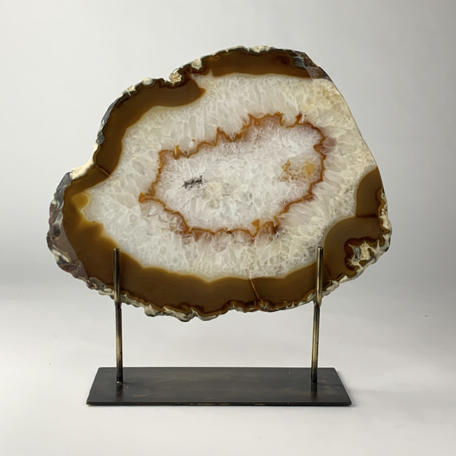 Extra Large Brown Agate On Antique Brass Bases (T6979) - TYSON ...