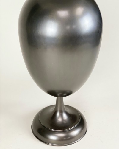 Single Large Metal C1960s Italian 'egg' Lamp