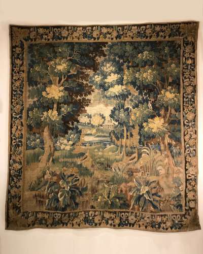 18th Century Flemish Tapestry Of Pastoral Scene In Good Original Condition And Colour (T4544)