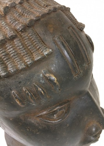 Bronze Benin Metal Decorative Head