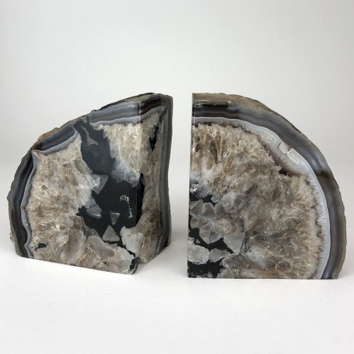 Navy Blue Mineral Bookends