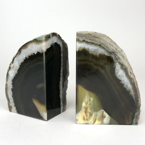 Green Mineral Bookends