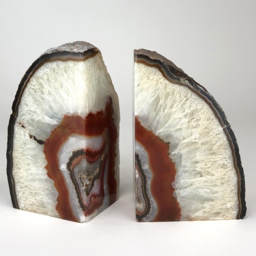 Red Mineral Bookends