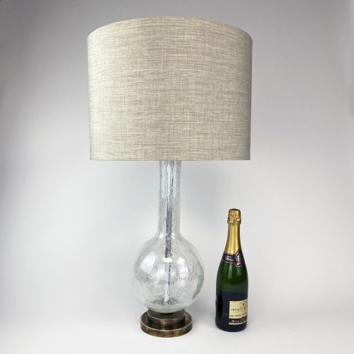 Pair of Extra Large Clear Bubble Glass Table Lamps
