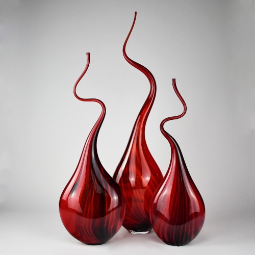 Red 'Squiggle Vases'