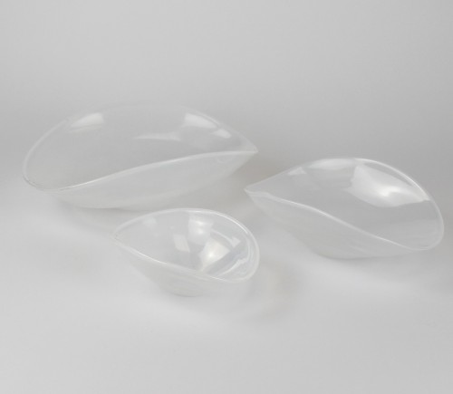 Set of Three Clear Glass Bowls