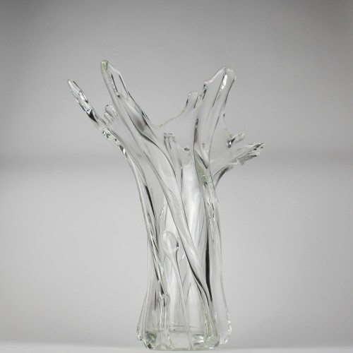 Large Clear Glass Splash Vase