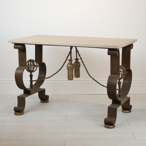 Modern Wrought Iron Centre Table With French 1940's Design (T7131)