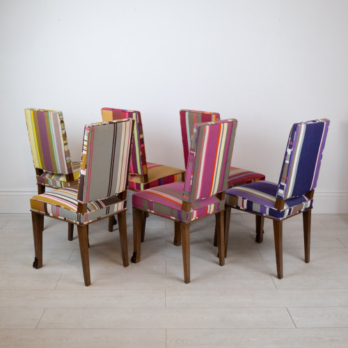 C1940 Set Of 6 French Dining Chairs In Style Of André Arbus