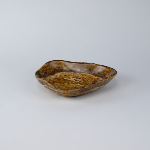 Medium Brown Coloured Onyx Bowl (T7670)