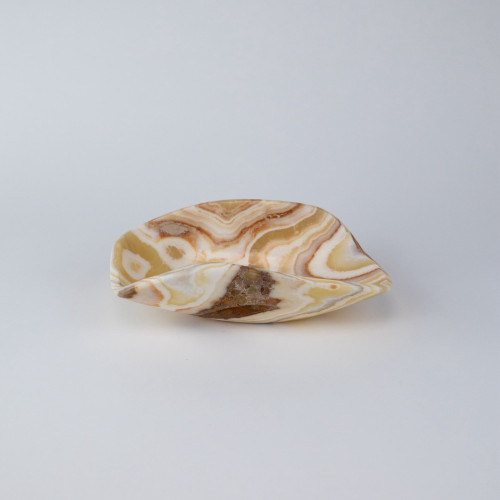 Medium Amber Coloured Onyx Bowl (T7671)