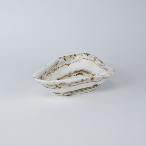 Medium White Coloured Onyx Bowl (T7672)