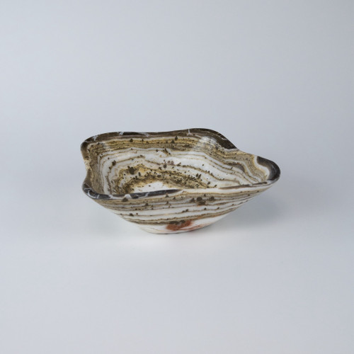 Medium White Coloured Onyx Bowl (T7673)