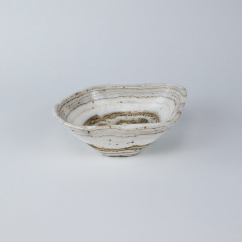 Medium White Coloured Onyx Bowl (T7674)