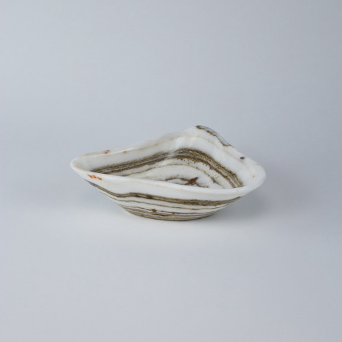 Medium White Coloured Onyx Bowl (T7675)