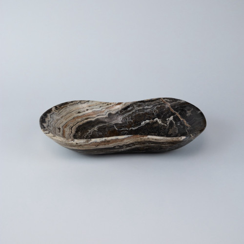 Medium Grey Coloured Onyx Bowl (T7679)