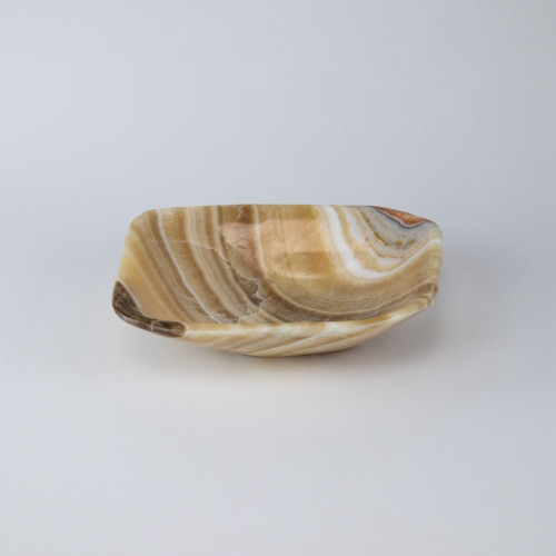 Large Caramel Coloured Onyx Bowl (T7684)