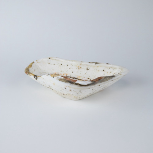 Large White Coloured Onyx Bowl (T7696)