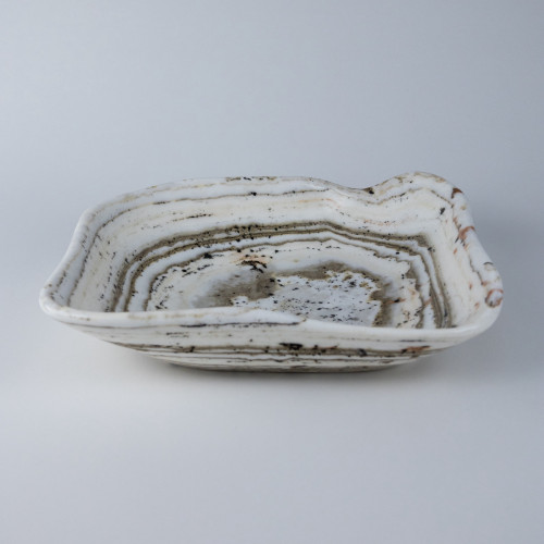 Extra Large White Coloured Onyx Bowl (T7714)