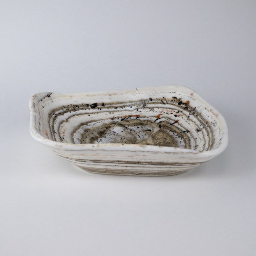 Extra Large White Coloured Onyx Bowl (T7716)