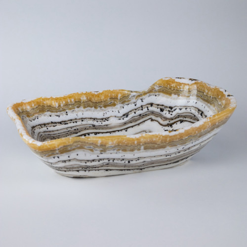 Massive White Coloured Onyx Bowl (T7727)