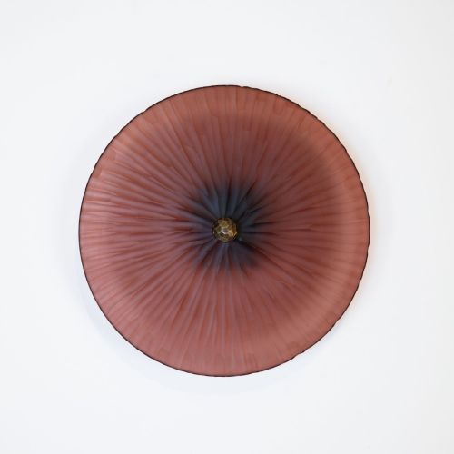 Single Textured Glass 'Disc' Wall Light (T8028)