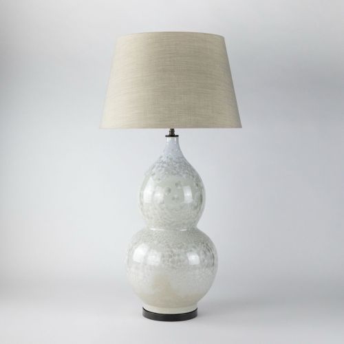 Single Large Mother Of Pearl Lamp On Brown Bronze Base (T8089)