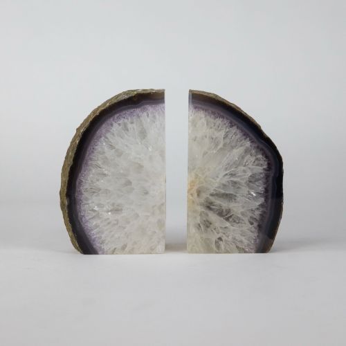 Light Grey Mineral Bookends (T8144)