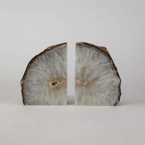 Light Grey Mineral Bookends (T8146)