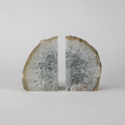 Light Grey Mineral Bookends (T8147)
