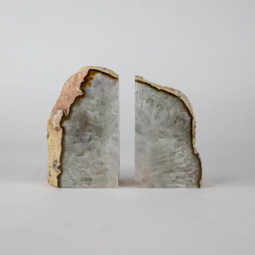 Light Grey Mineral Bookends (T8148)