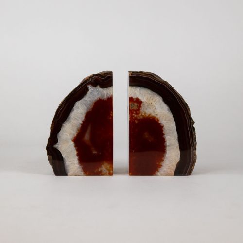 Red Mineral Bookends (T8154)