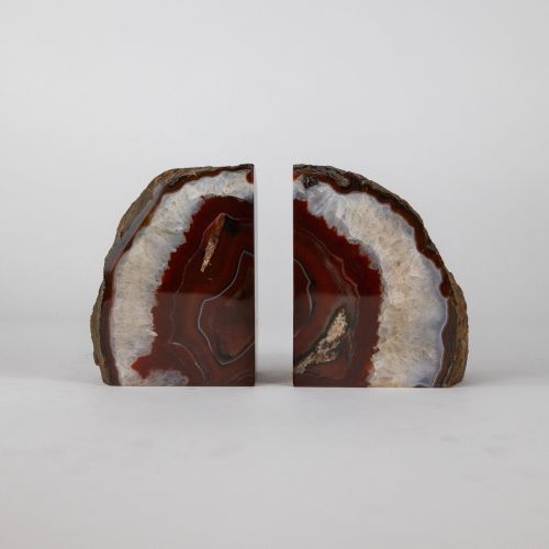 Red Mineral Bookends (T8155)
