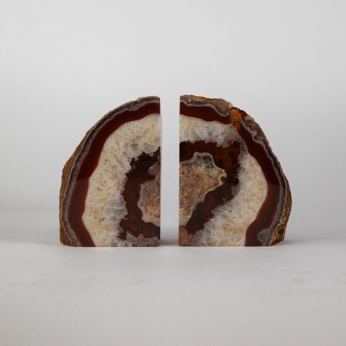 Red Mineral Bookends (T8156)