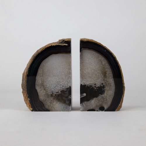 Dark Grey Mineral Bookends (T8161)