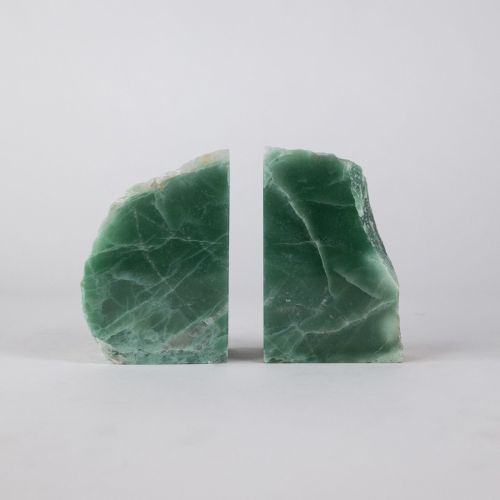 Green Quartz Mineral Bookends (T8164)