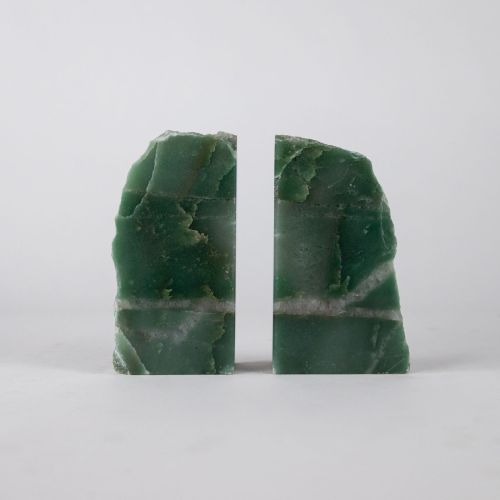 Green Quartz Mineral Bookends (T8165)