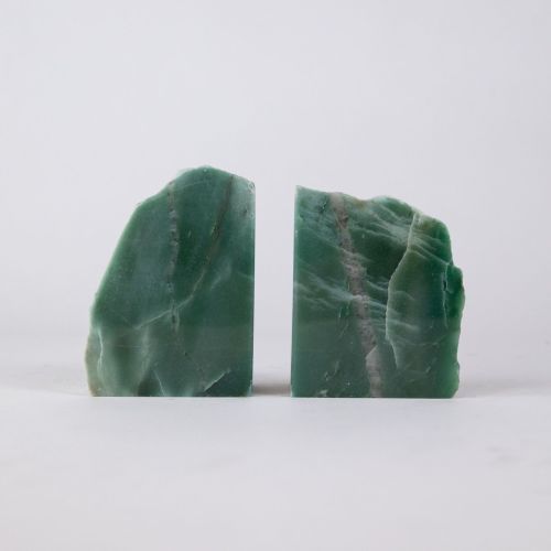 Green Quartz Mineral Bookends (T8166)