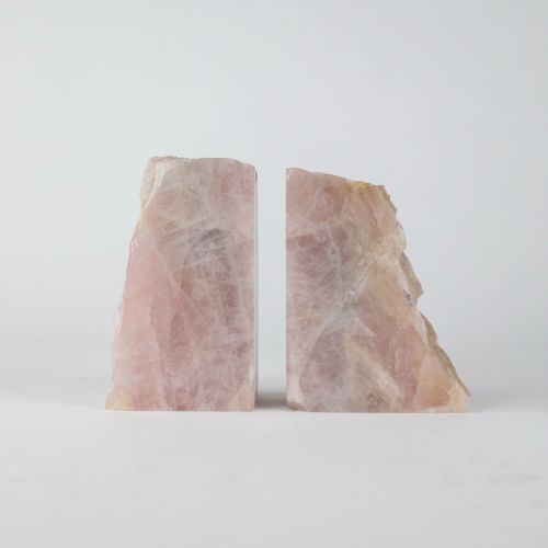 Rose Quartz Mineral Bookends (T8167)