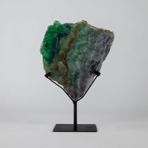 Large Fluorite Slice On Stand (T8187)
