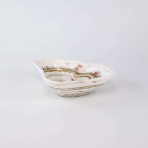 Medium White Coloured Onyx Bowl (T8246)