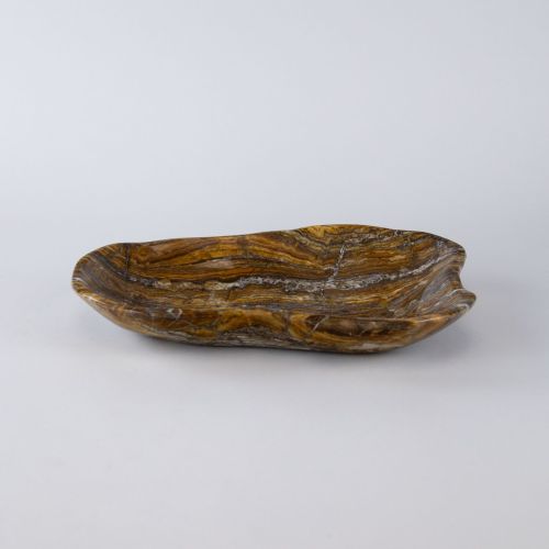 Large Brown Coloured Onyx Bowl (T8252)