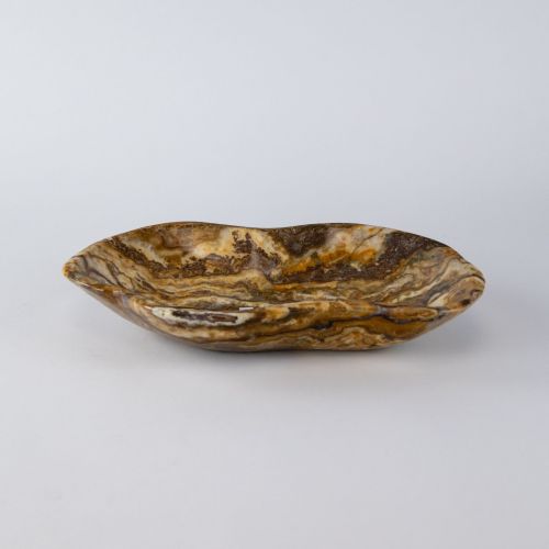 Large Brown Coloured Onyx Bowl (T8253)