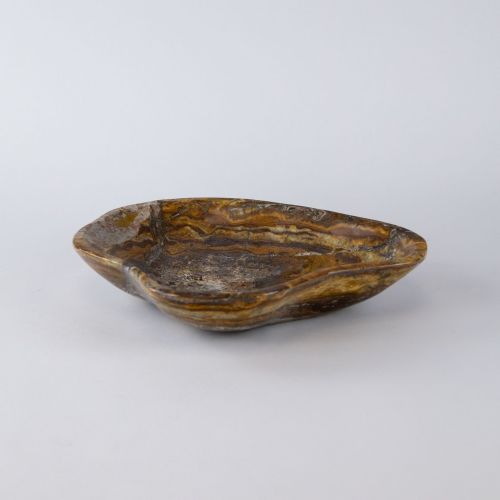 Large Brown Coloured Onyx Bowl (T8254)